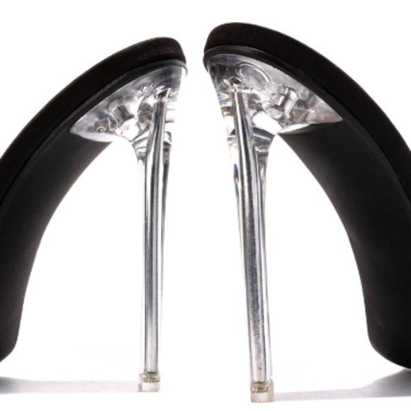 Best In The Game Studded Heeled Sandals Black - Picture 4 of 4